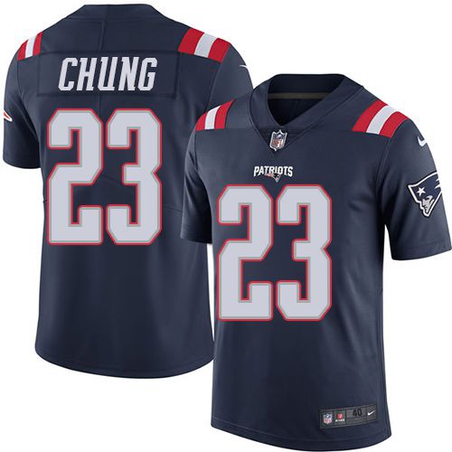 Men New England Patriots #23 Patrick Chung Nike Navy Limited NFL Jersey
